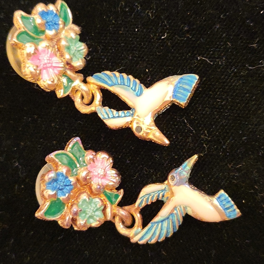 Humming bird earrings - Picture 2 of 11